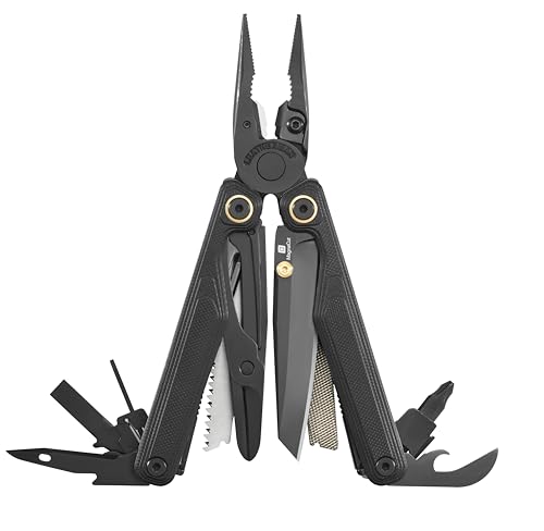 LEATHERMAN, Wave Alpha – 16-in-1 Multi-Tool with MagnaCut Blade, G10 Handles & Full-Size Scissors, Obsidian