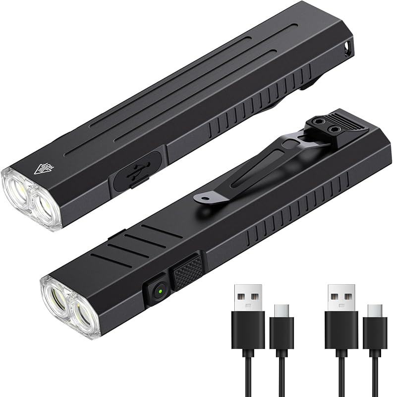 2pack Rechargeable EDC Flashlight