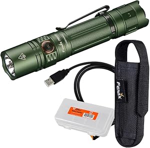 Fenix PD35 v3.0 Rechargeable Tactical Flashlight, 1700 Lumens EDC Light with Organizer (Gr