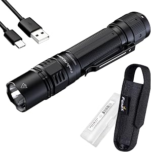 Fenix PD36R Pro High Lumen Tactical Flashlight, 2800 Lumen Dual Rear Switches USB-C Rechar