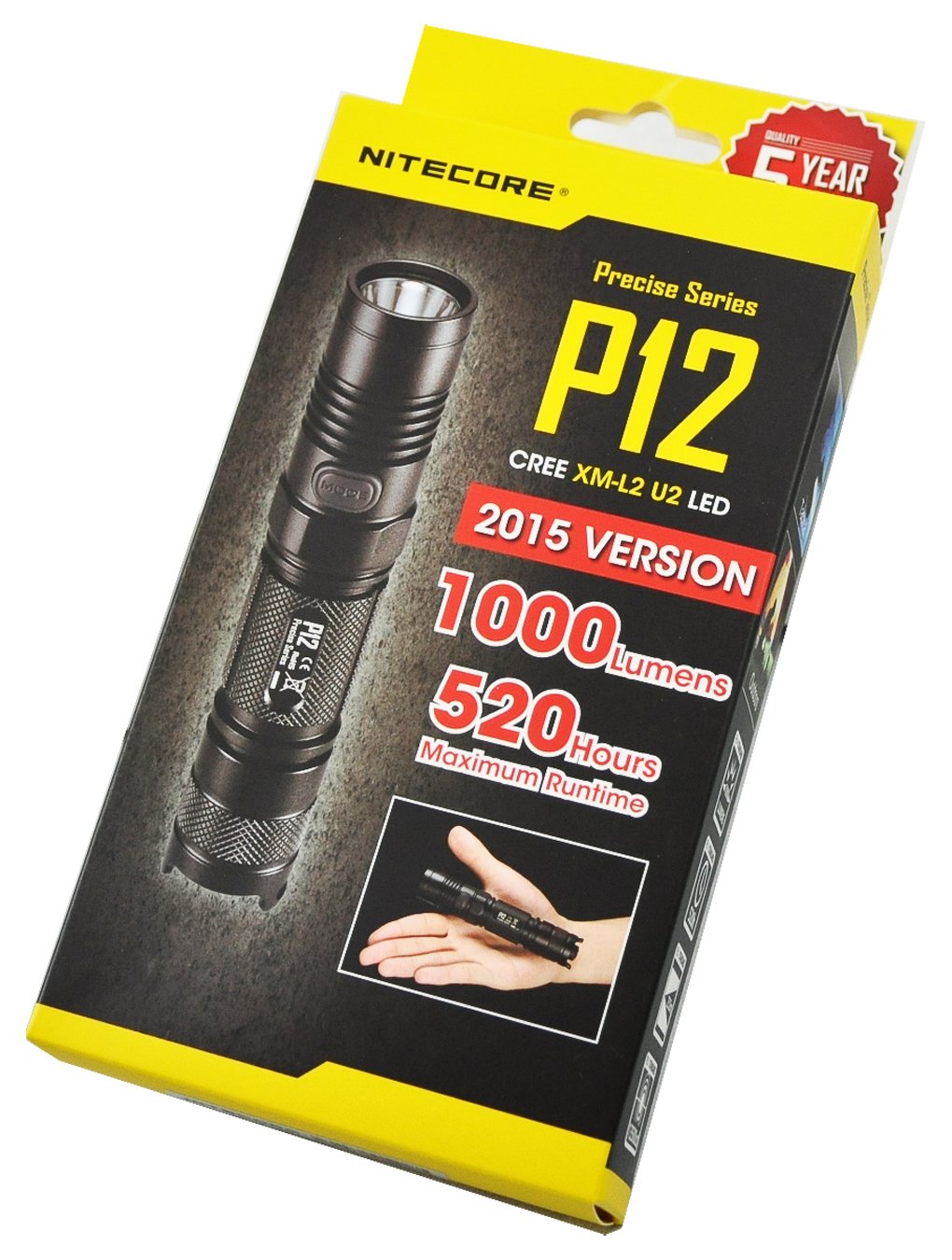 NITECORE P12 2015 Version 1000 Lumens Precise Tactical Flashlight CREE — Our recommended configuration for best results