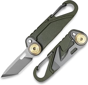 TACRAY Vinto 5-in-1 Small Pocket Knife – Ultra-Light Compact Multitool with Utility Knife,