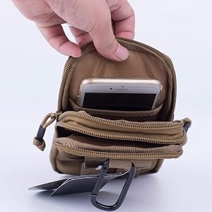 REEBOW GEAR Tactical Molle EDC Pouch Utility Gadget Belt Waist Bag with Cell Phone Holster