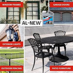 AL-NEW Step 2 Protect | Restoration Solution for Outdoor Patio Furniture, Garage Doors, Wi