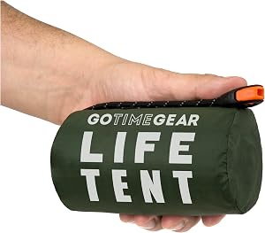 Go Time Gear Emergency Tent - Reflective Heat Shield for Survival Gear & Supplies - Wa