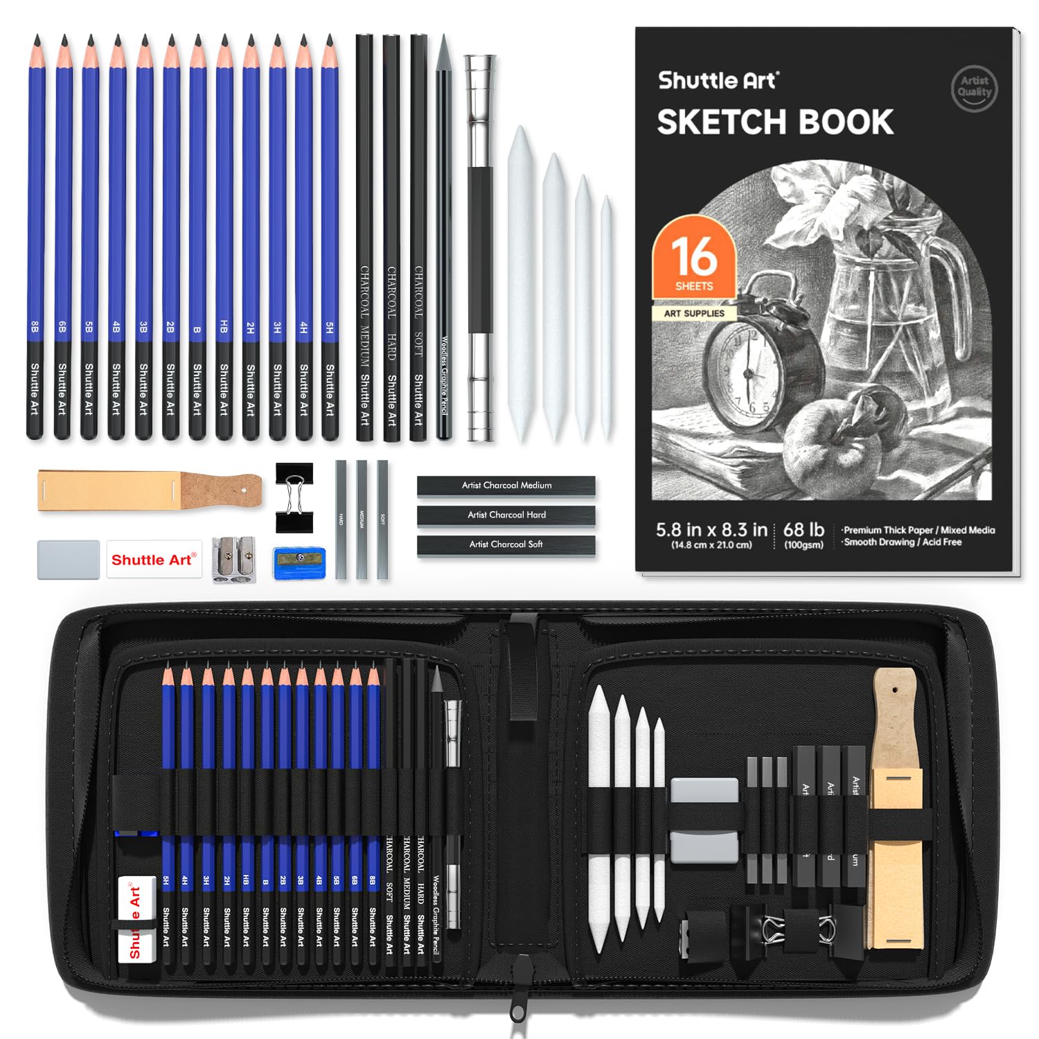 Shuttle Art Sketching and Drawing Pencils Set, 37-Piece Professional S — Our hands-on testing setup for fenix pd35 v3 for rural ma