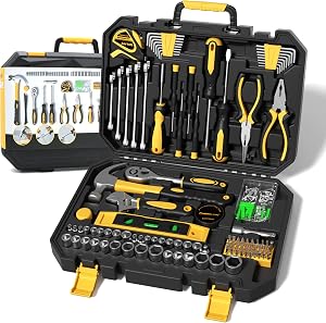 CRESOLVIA 209 Piece Tool Kit for Home Socket Wrench Auto Repair Tool Set,General Household
